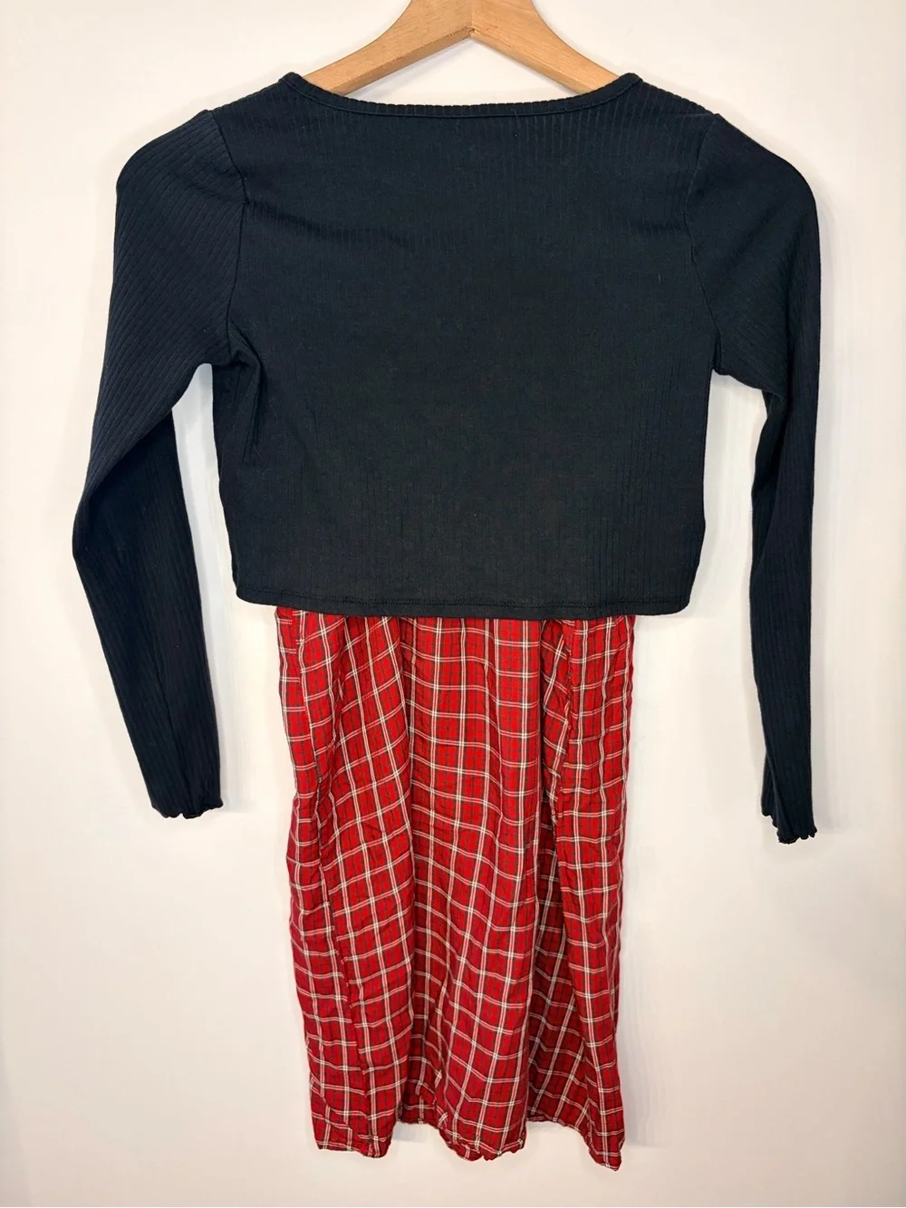 *Worn Once* Carter’s Girls Red and Black 2-Piece Plaid Dress Set, Size 14